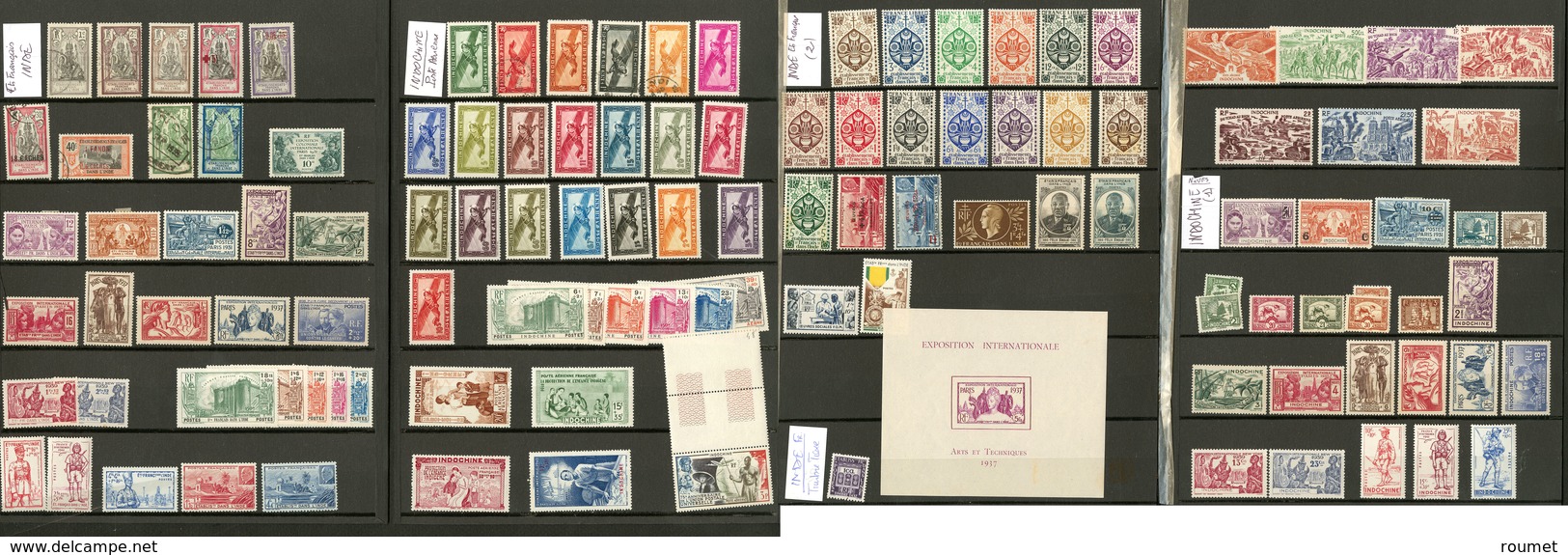 1920-1949 (Poste, PA), Valeurs Diverses Dont Syrie, Inde, Indochine, Des Ex Neufs. - TB Ou B - Collections