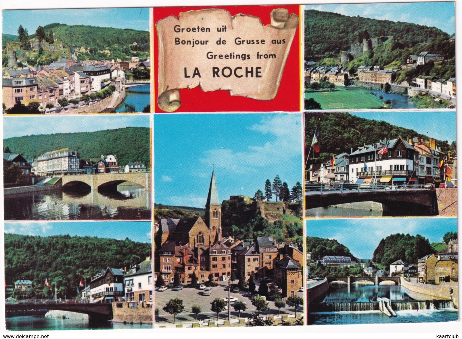 Groeten Uit Bonjour De Grusse Aus Greetings From La Roche - La-Roche-en-Ardenne