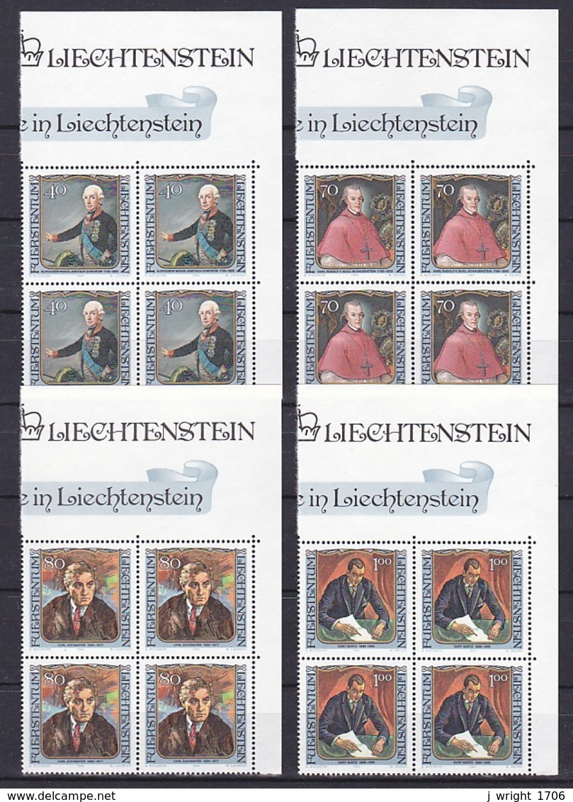 Liechtenstein/1984 - Famous Visitors/Gemälde Berühmter Gäste III - Block Set - MNH - Ungebraucht