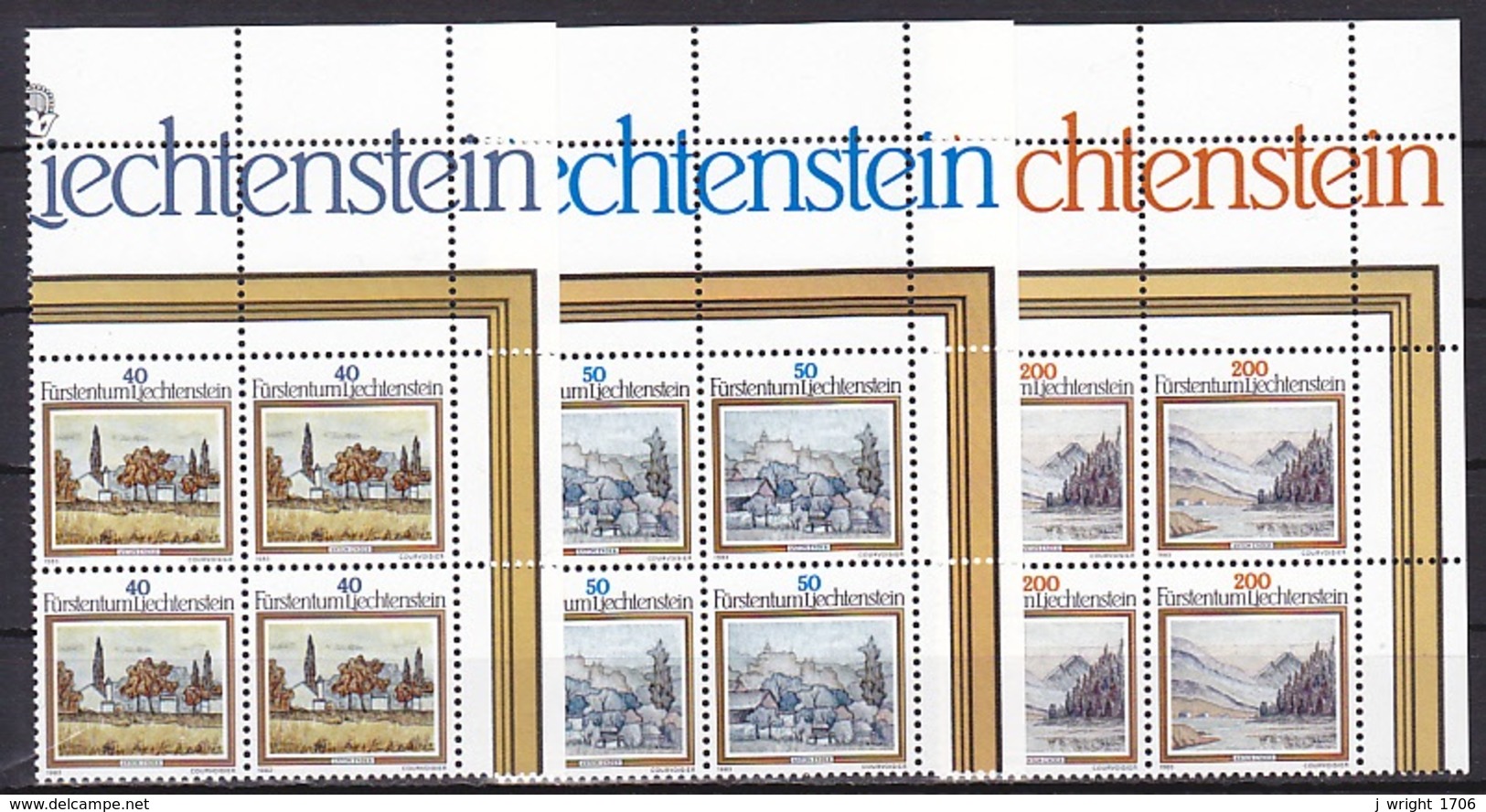 Liechtensrein/1983 - Anton Ender - Block Set - MNH - Ungebraucht