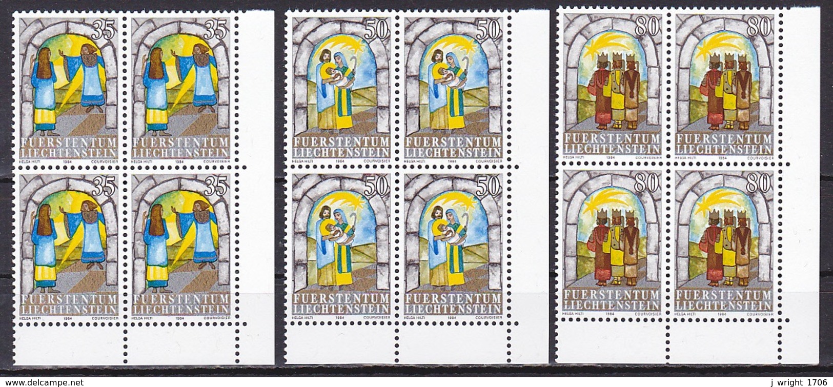 Liechtenstein/1984 - Christmas/Weihnachtsmarken - Block Set - MNH - Unused Stamps