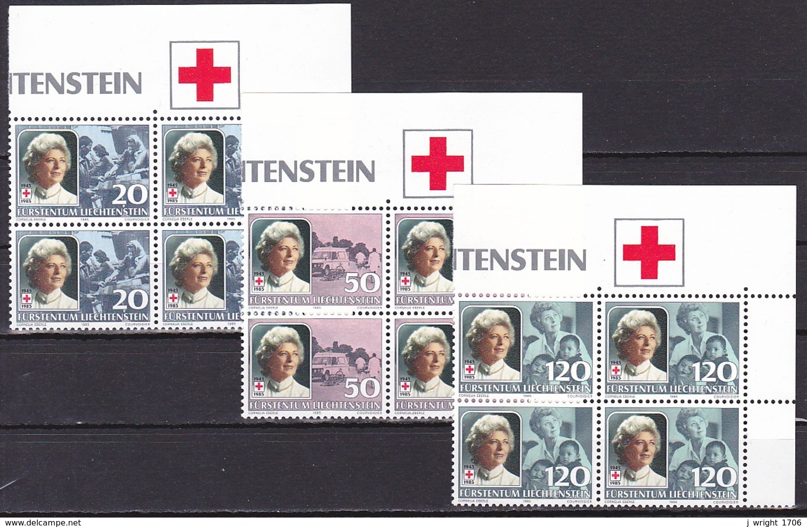 Liechtenstein/1985 - Red Cross/Rot Kreuz - Block Set - MNH - Unused Stamps