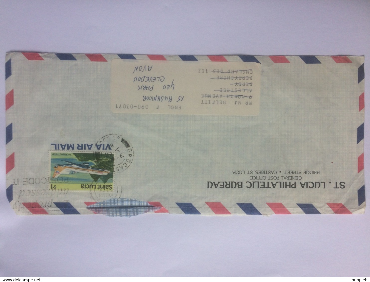 ST. LUCIA 1983 Air Mail Cover To England - St.Lucie (1979-...)