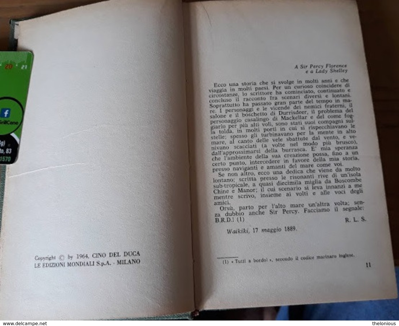 # ROBERT LOUIS STEVENSON - IL SIGNORE DI BALLANTRAE - GINO DEL DUCA, LE EDIZIONI MONDIALI, 1964 - Berühmte Autoren