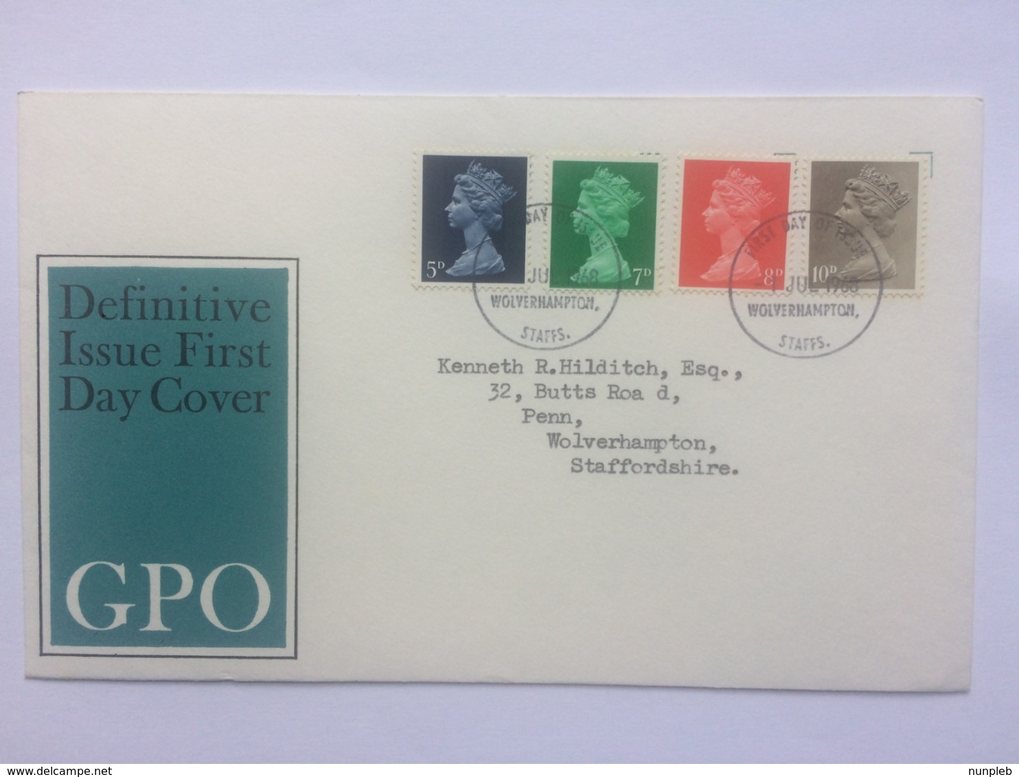GB 1968 Pre-Decimal Machin FDC - Covers & Documents