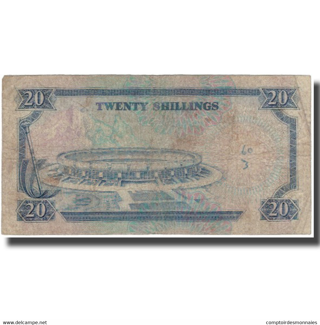 Billet, Kenya, 20 Shillings, 1990-07-01, KM:25a, B - Kenya