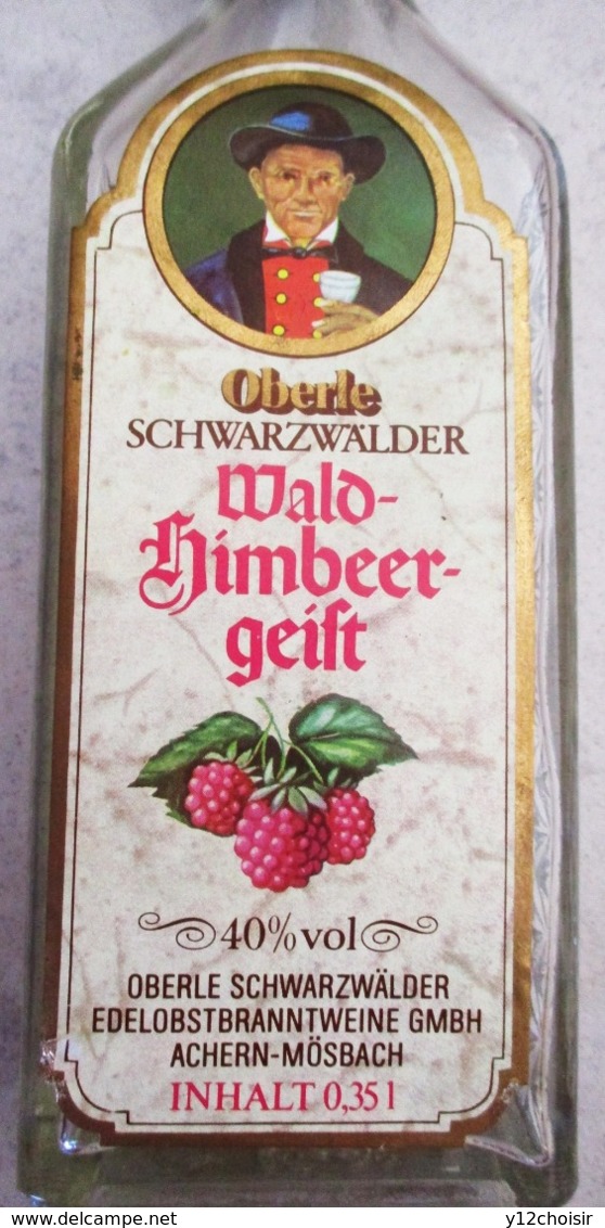 BOUTEILLE EN VERRE OBERLE SCHWARZWÄLDER EDELOBSTBRANNTWEINE 40% VOL ACHERN MOSBACH 0,35 LITRE FRAMBOISE - Other & Unclassified