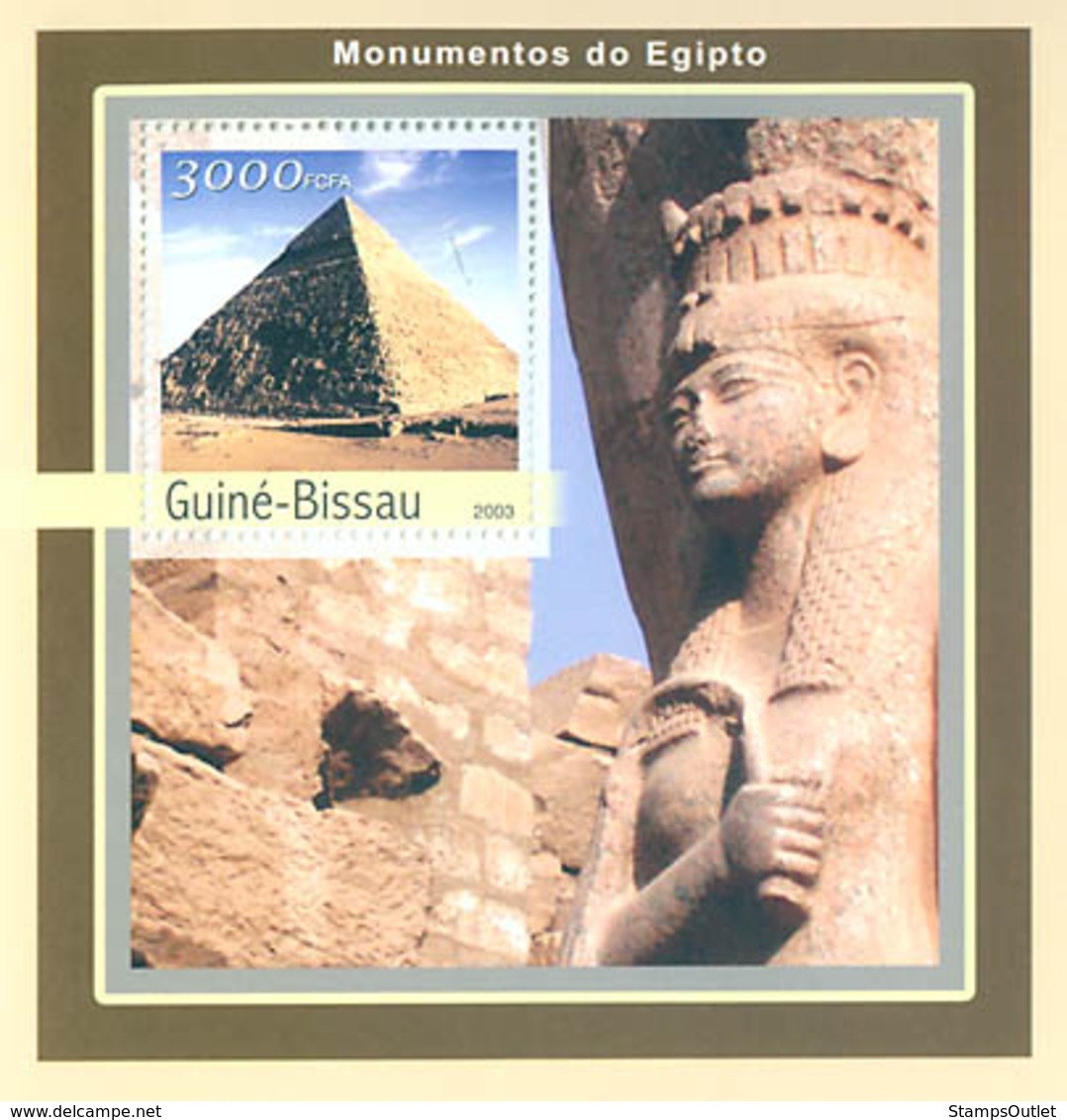 Guinea - Bissau 2003 - Monument Of Egipte S/s. Y&T 146, Michel 2130 BL395 - Guinea-Bissau