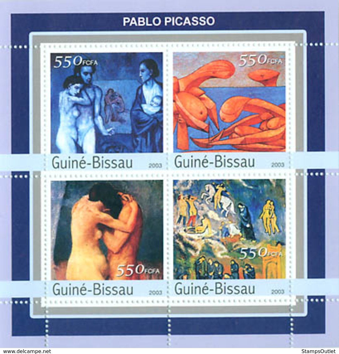 Guinea - Bissau 2003 - Nudes Of Picasso 4v. Y&T 1114-1117, Michel 2105-2108 - Guinea-Bissau