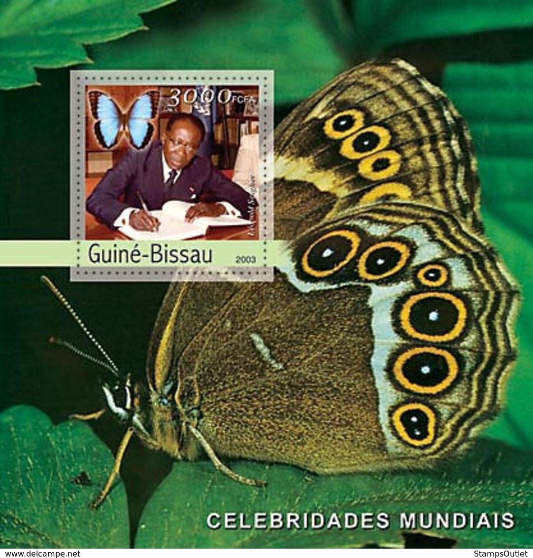 Guinea - Bissau 2003 - L.Senghor (butterflies) S/s. - Guinée-Bissau
