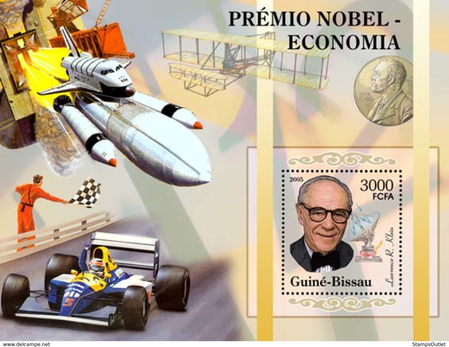 Guinea - Bissau 2005 - Nobel Prize Winners -Economics-L R Klein, Space, Ferrari S/s, Y&T 278, Michel 3194/BL533 - Guinea-Bissau