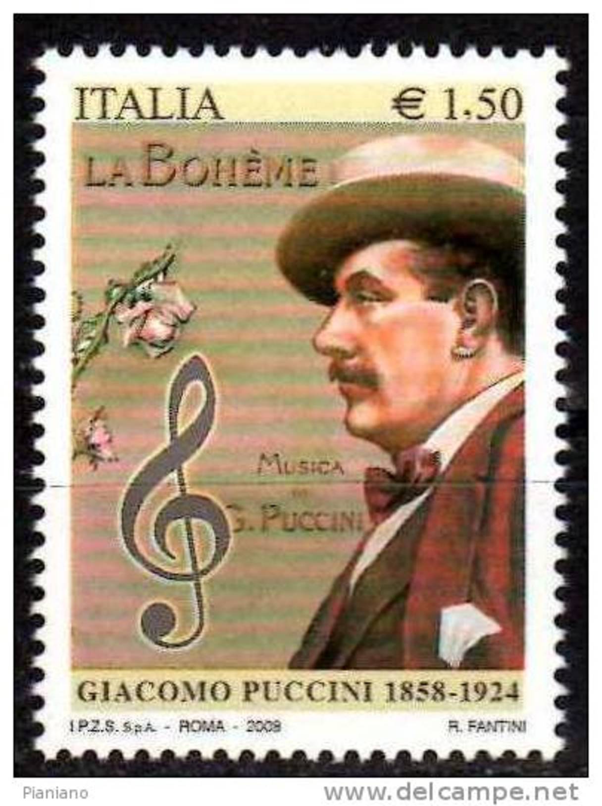 PIA - ITALIA - 2008 : 150° Della Nascita Di Giacomo Puccini   - (SAS  3042) - 2001-10: Neufs