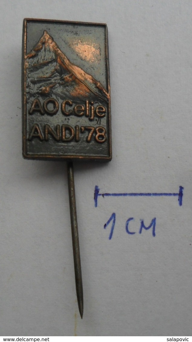 AO CELJE, Slovenia, Ande, 1980 Alpinism, Mountaineering CLIMBING PINS BADGES S - Alpinisme, Beklimming