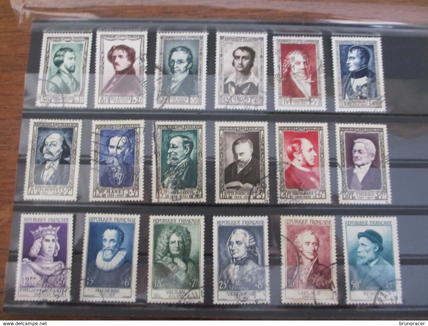 LOT  PERSONNAGES CÉLÈBRES N°891/896-930/935-1027/1032 OBLITÉRÉ COTE 263 EUROS VOIR SCAN - Used Stamps