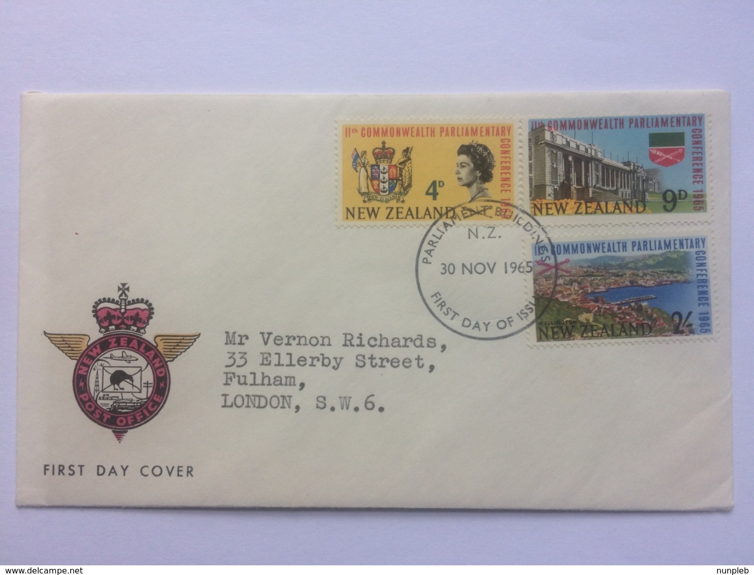 NEW ZEALAND 1965 Parliamentary Conference FDC - Covers & Documents