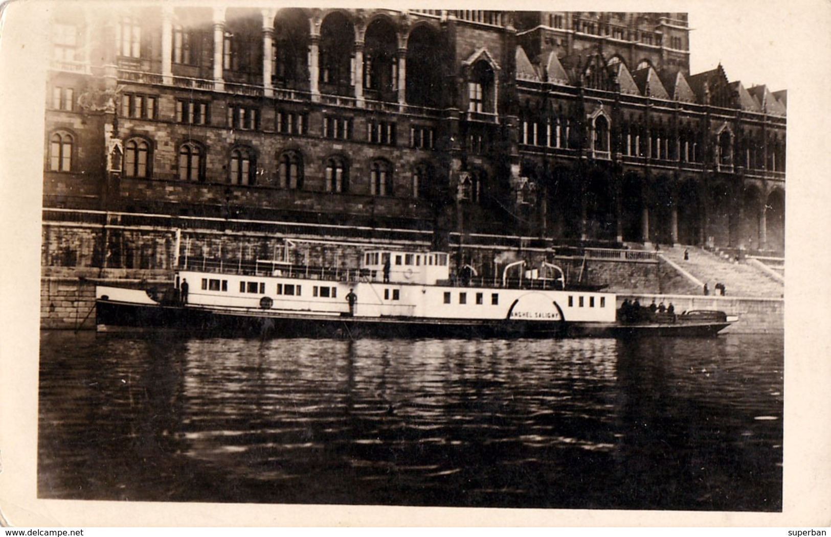 BUDAPEST : BATEAU ROUMAIN "ANGHEL SALIGNY" Sur DANUBE - CARTE VRAIE PHOTO / REAL PHOTO POSTCARD ~ 1930 (ac872) - Bulgaria