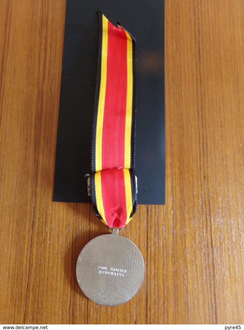 Suisse Médaille En Bronze Avec Ruban " 19 Marche Du Rütli, 1971, Bavois Paul Kramel Neuchatel, Winkelried - Autres & Non Classés