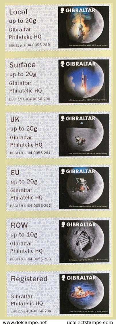 Gibraltar  2019   50jr Maanlanding  Moonlanding   ~~ POST & GO STAMPS !! ~~    Postfris/mnh/neuf - Gibraltar