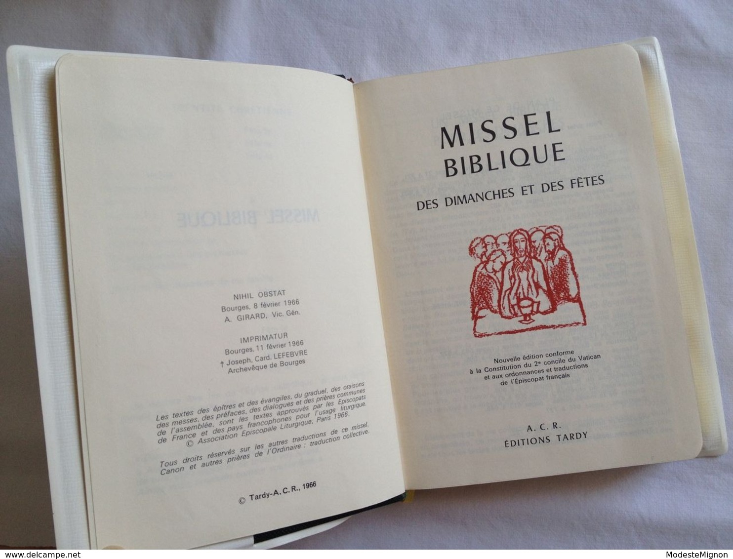 Missel Biblique Des Dimanches Et Des Fêtes. Editions Tardy - A. C. R., 1966. Illustrations De Jacques Pecnard. - Religion & Esotérisme