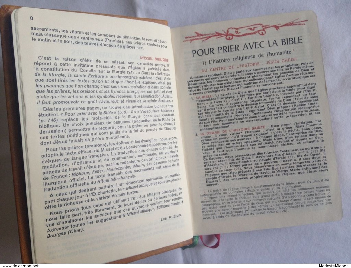 Missel Biblique Des Dimanches Et Des Fêtes. Imprimatur De Joseph, Card. Lefebvre. A.C.R. - Editions Tardy, 1969. - Religion & Esotérisme