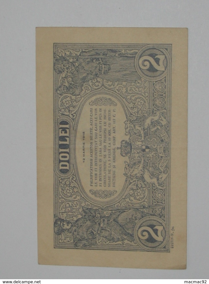 2 Doi Lei 1915 - ROUMANIE - Banca Nationala A RomaniEI **** EN ACHAT IMMEDIAT **** - Roumanie