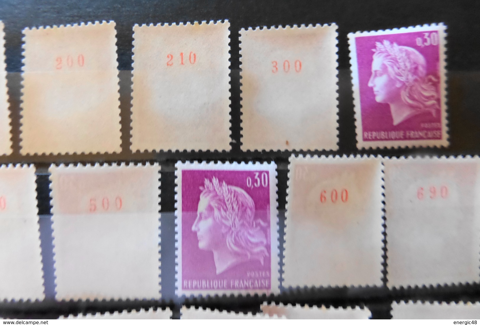 06/09/2019-   Rare Lots Collections N° Des Centaines Dont N° 1000   ROULETTES  N°1536 Avec N° Rrr!! Cote 300 MIN - Coil Stamps