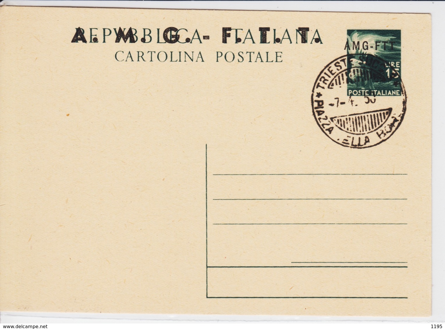 Trieste A, Cartolina Postale C 10 Annullata Non Viaggiata (05328) - Otros & Sin Clasificación