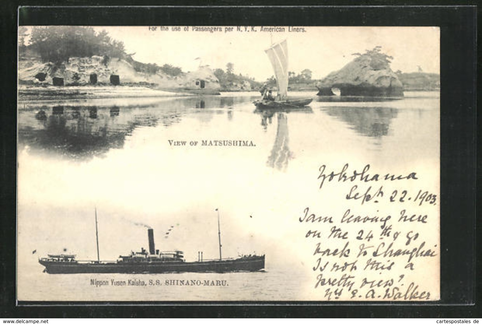 AK Passagierschiff SS Shinano-Maru, View Of Matsushima - Paquebots