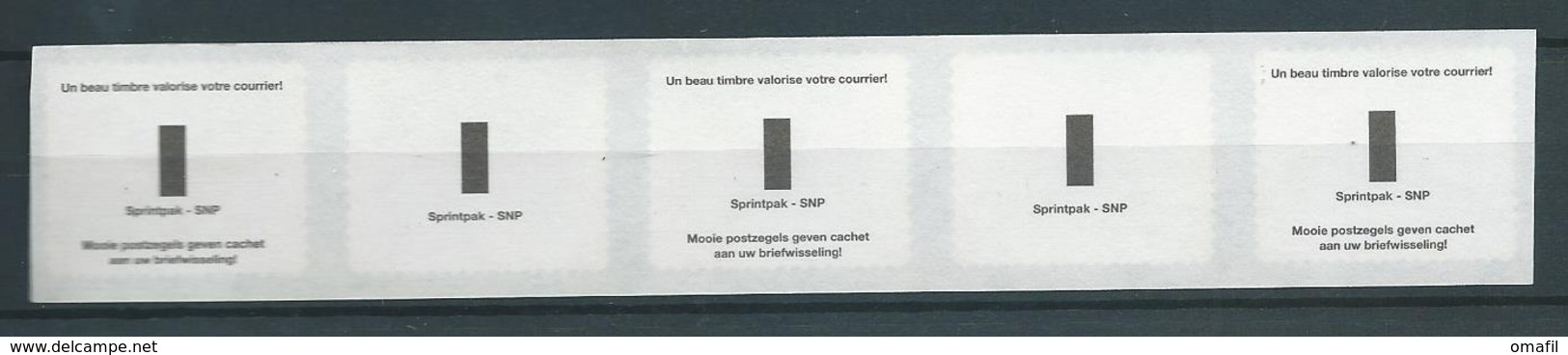 Rolzegel R91 In Strook Van 5  Met  Tekst Sprintpak - Rouleaux