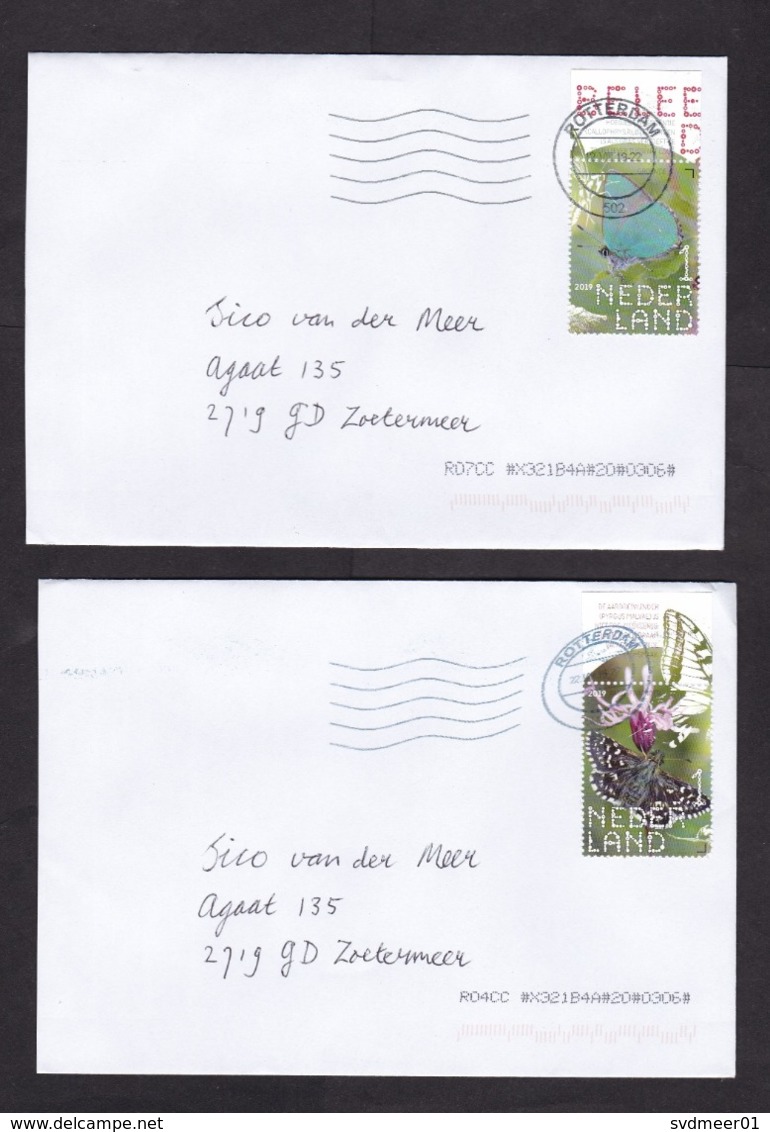 Netherlands: 10x Cover, 2019, Each 1 Stamp+tab, Butterfly, Insect, Complete Series Butterflies! (traces Of Use) - Storia Postale