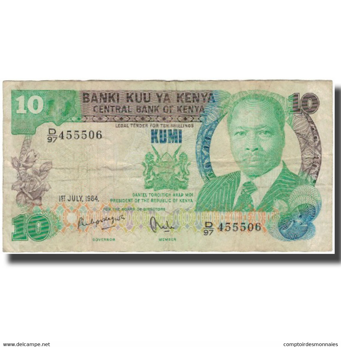 Billet, Kenya, 10 Shillings, 1984-07-01, KM:20c, TB - Kenia