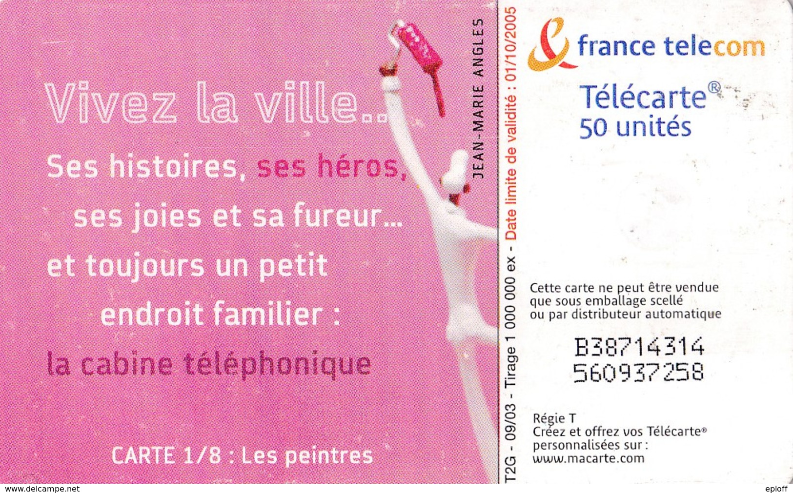 France Télécarte De 50 Unités  Vivez La Ville   Gem2    09/2003 Tirage 1K - 2003