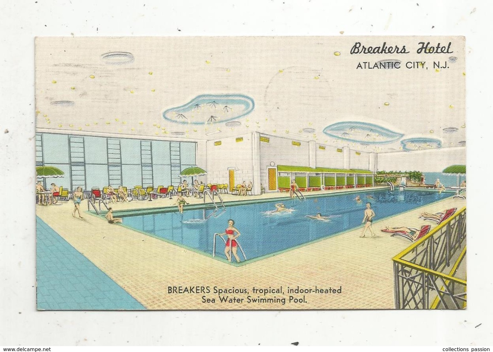 Cp , ETATS UNIS , ATLANTIC CITY , N.J. , BREAKERS HOTEL ,voyagée - Atlantic City