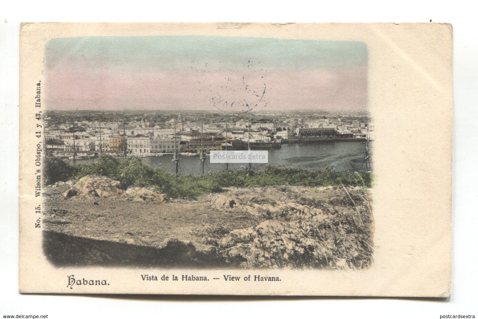 Vista De La Habana - View Of Havana - Cuba Postcard Sent From Mobile, Alabama To Chester, England - Cuba