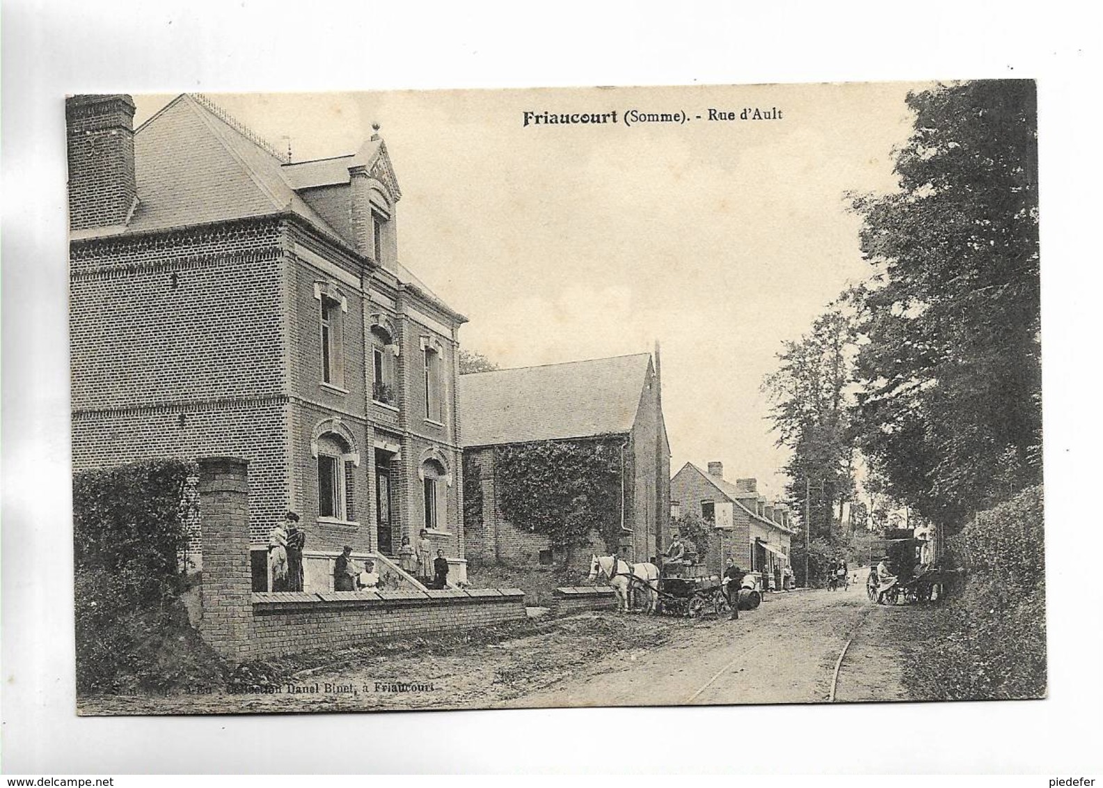 80 - FRIAUCOURT ( Somme ) - Rue D' Ault. Attelages - Autres & Non Classés