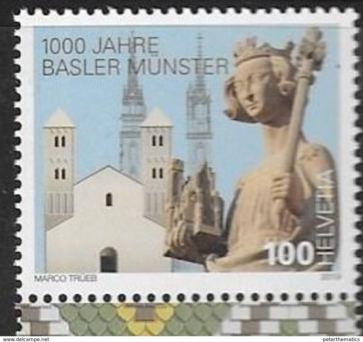 SWITZERLAND, 2019, MNH,ARCHITECTURE,  CATHEDRALS, BASEL CATHEDRAL,1v - Churches & Cathedrals