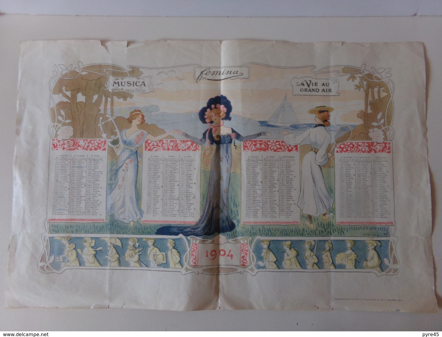 Calendrier " Femina " 1904 ( Dans L'état ) - Grand Format : 1901-20