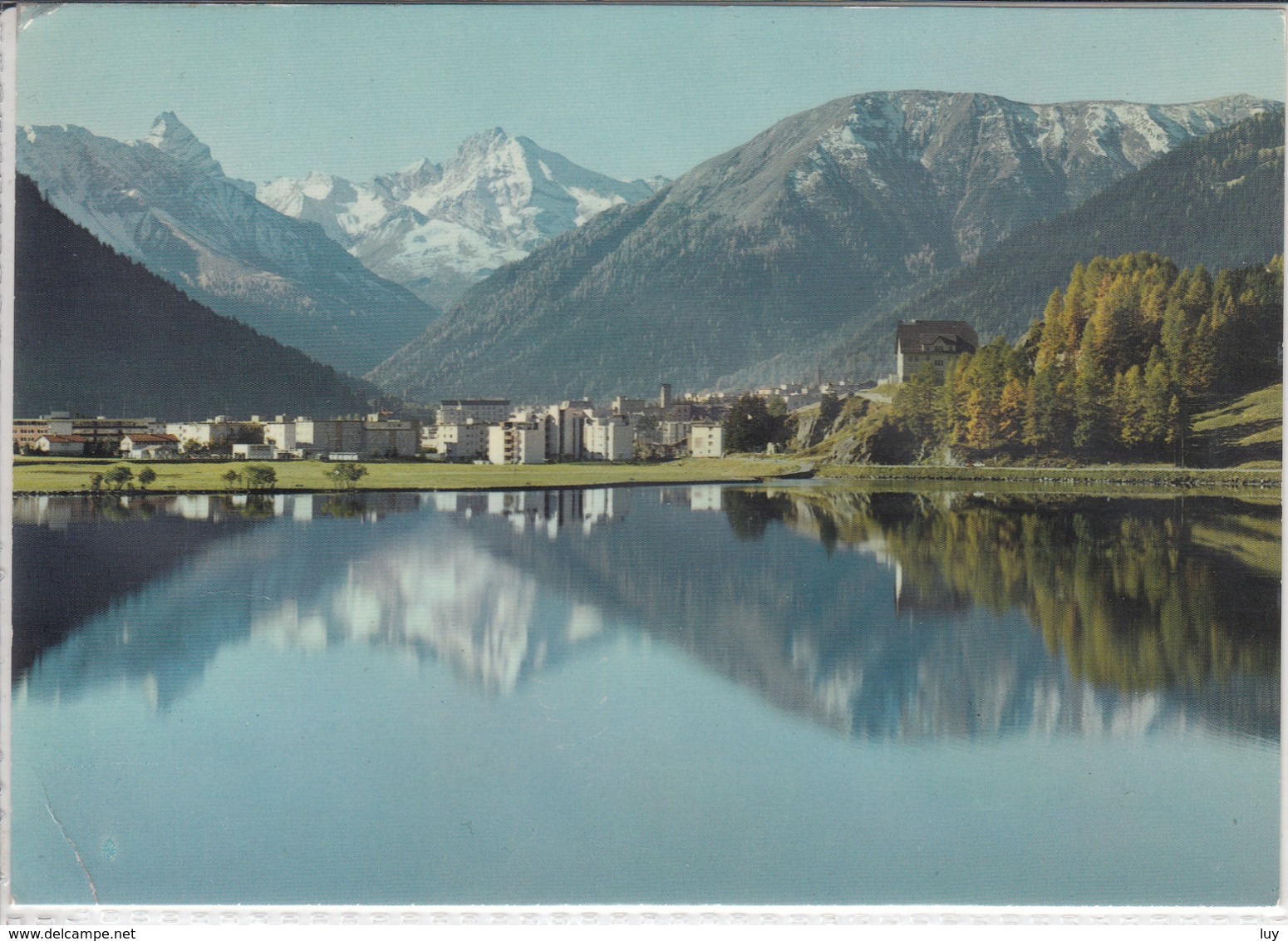 7270 DAVOS - Dorf;  Blick Gegen Tinzenhorn Mit Davosersee,   Nice Stamp Esperanto - Davos