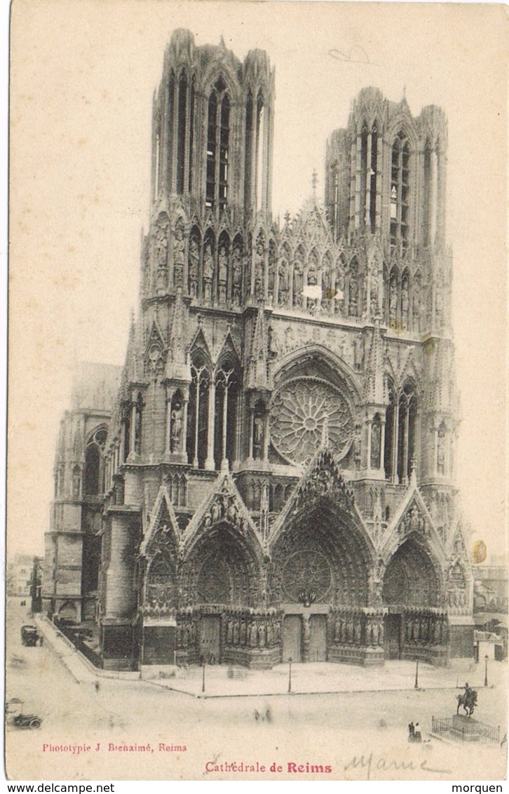 33852. Postal REIMS (Marne) . Cathedrale De Reims - Reims