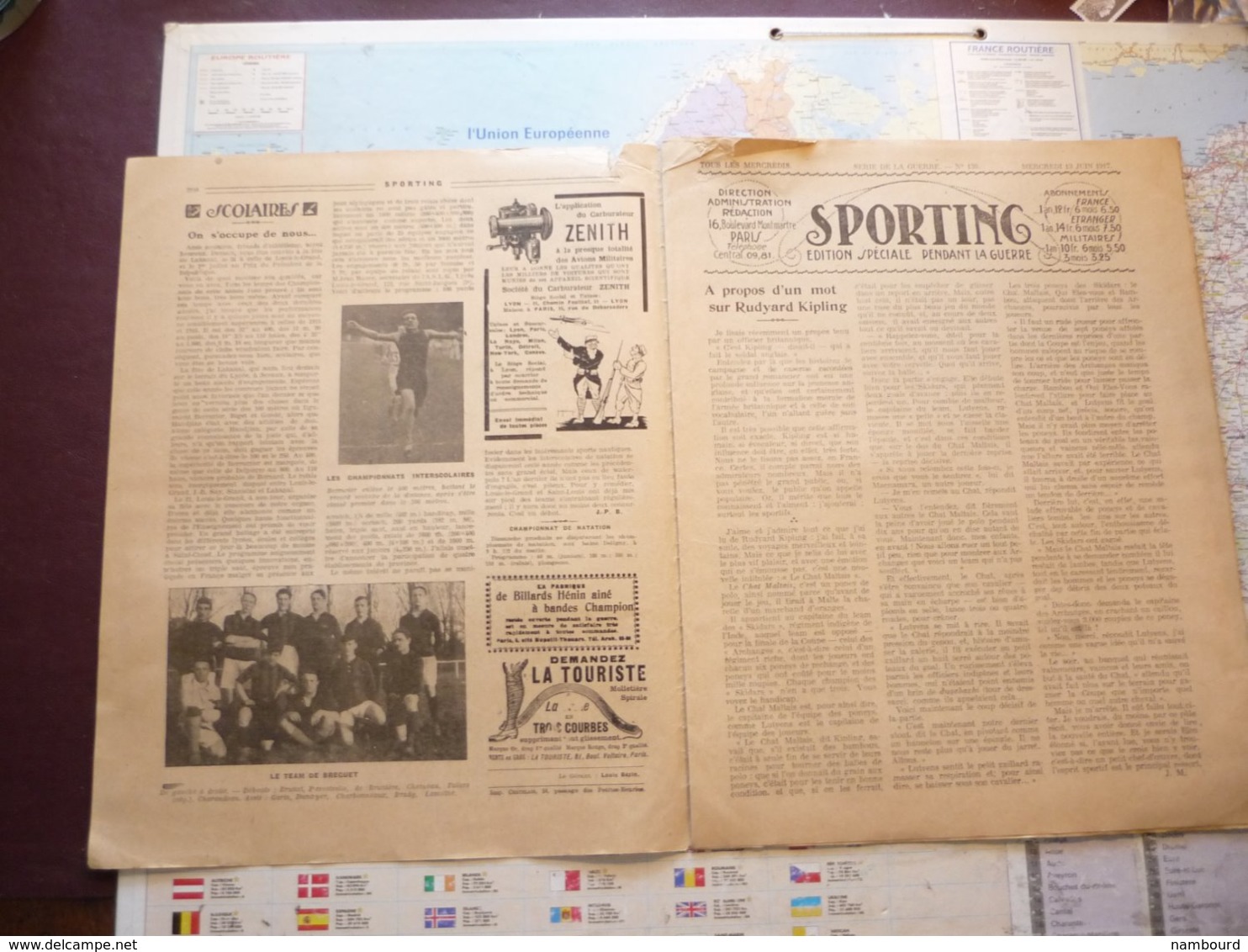 Sporting Editions Spéciales Pendant La Guerre N°139 Jeudi 13 Juin 1917 - 1900 - 1949