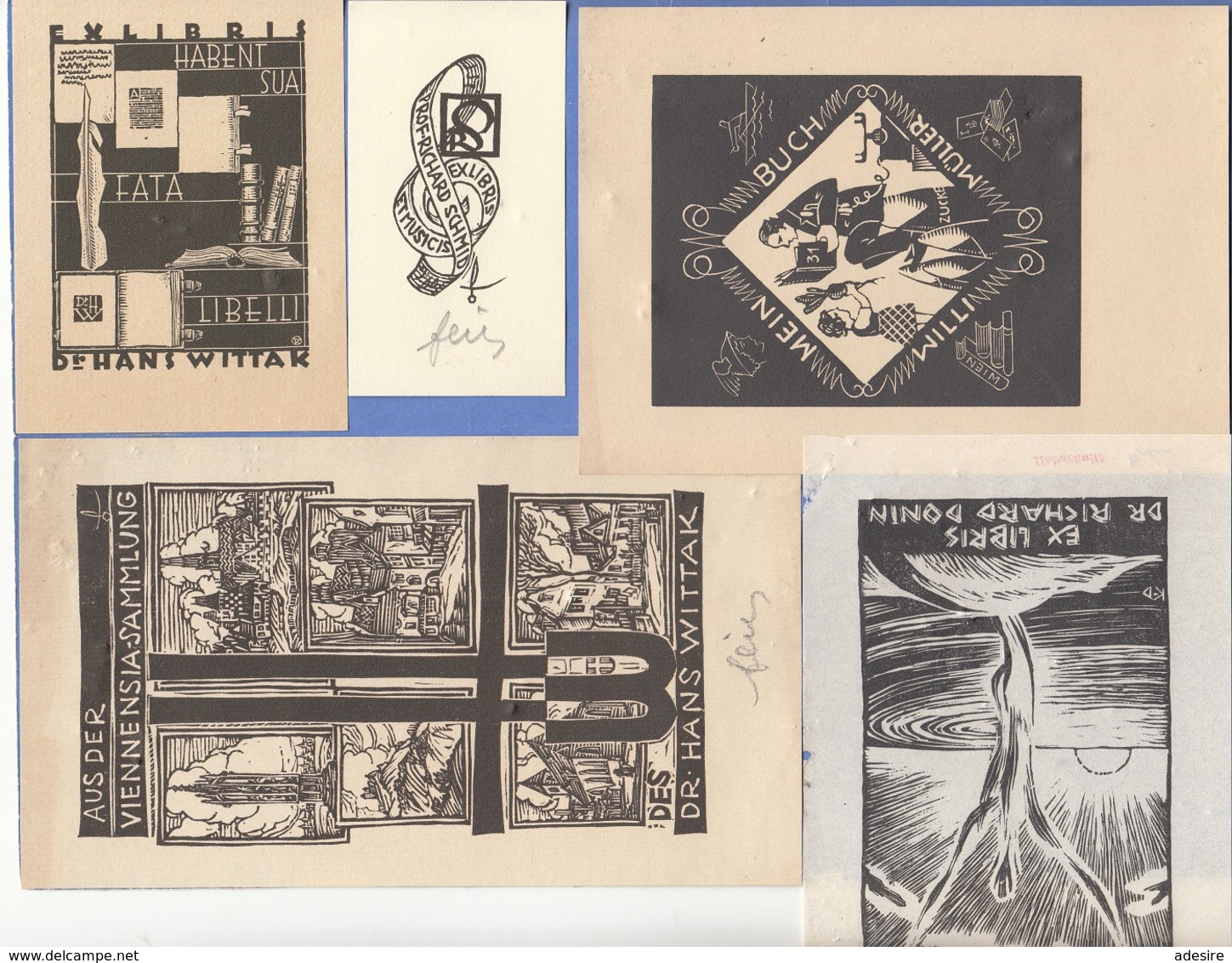 Brief Mit 10 EXLIBRIS Teilweise Mit Autogr., Brief Gel.1932, Exlibris Um 1920 ... - Ex Libris