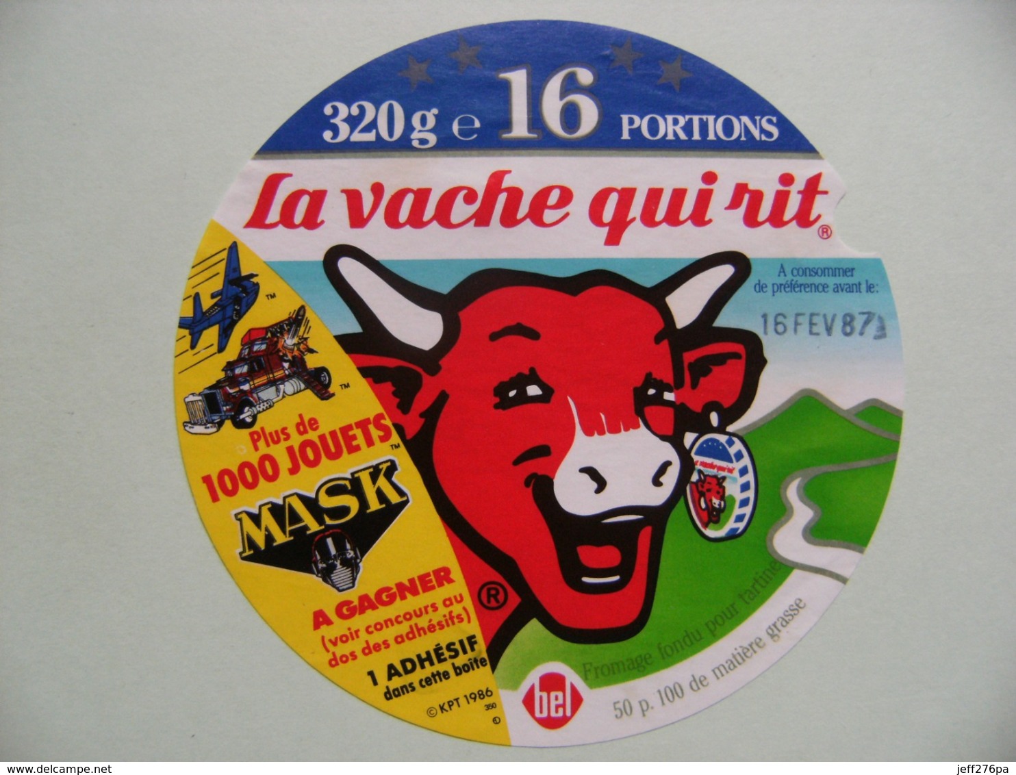 Etiquette Fromage Fondu - Vache Qui Rit - 16 Portions Bel Pub "MASK 1000 Jouets à Gagner"    A Voir ! - Fromage