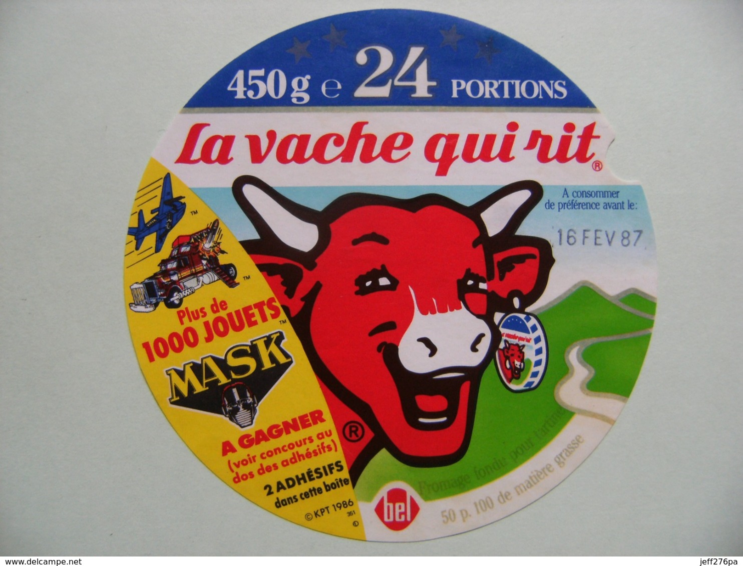 Etiquette Fromage Fondu - Vache Qui Rit - 24 Portions Bel Pub "MASK 1000 Jouets à Gagner"    A Voir ! - Käse