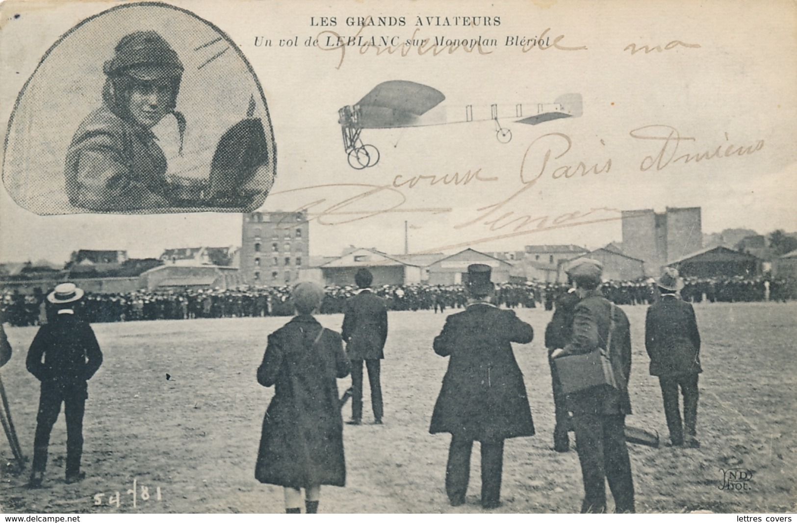 Mécanicien Militaire A. SENART - Texte Et Signature AUTOGRAPHE / CP " Un Vol De Leblanc Sur Blériot " Pionnier Aviation - Autres & Non Classés