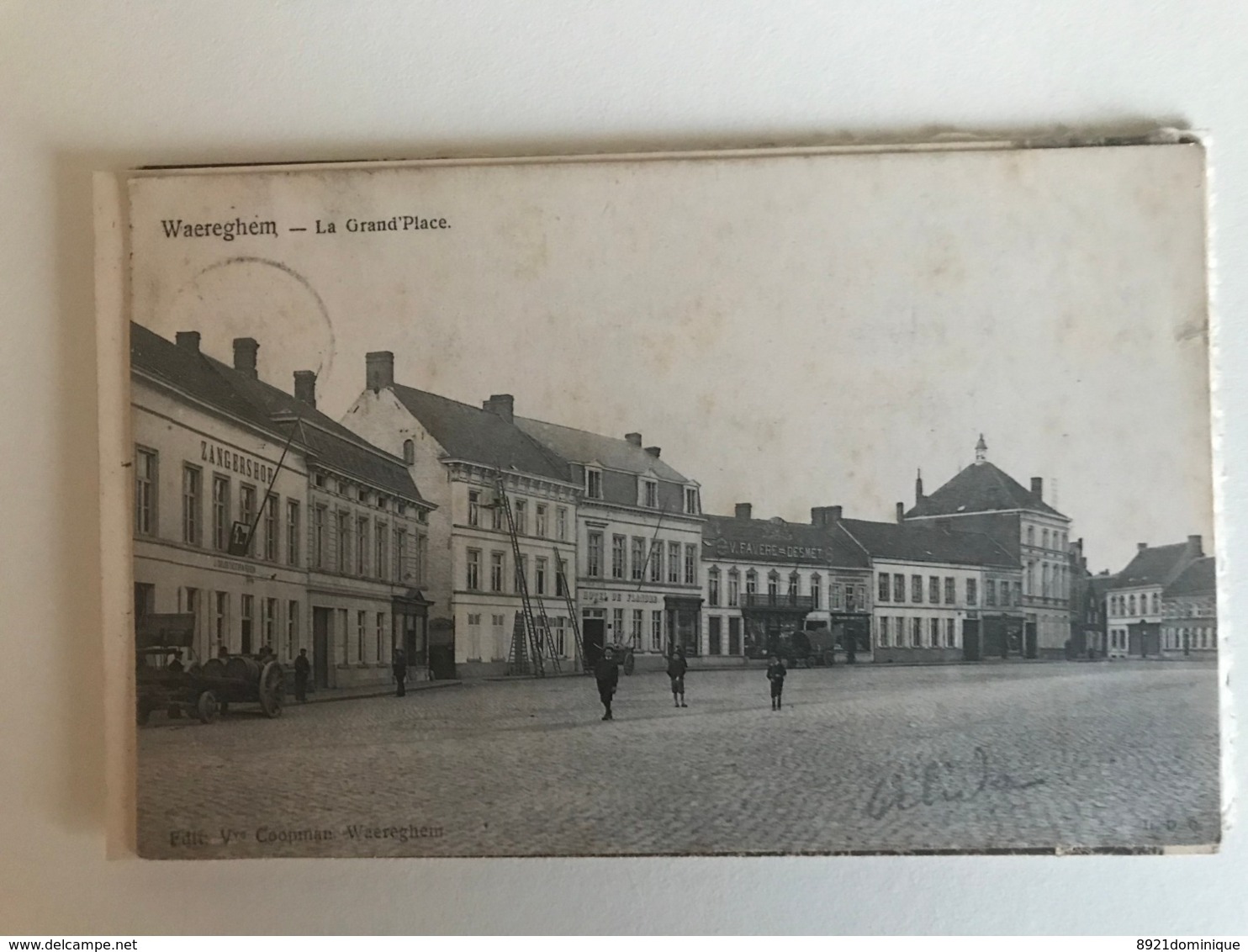 Waregem - Waereghem - La Grand Place  - Gelopen 1908 Ed. Coopman - Waregem