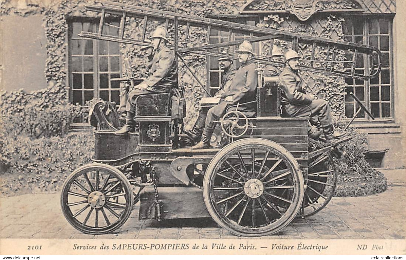 Thème. Métier    Pompiers. Matériel    Paris  75  Matériel.   Voiture électrique   (Voir Scan) - Sonstige & Ohne Zuordnung