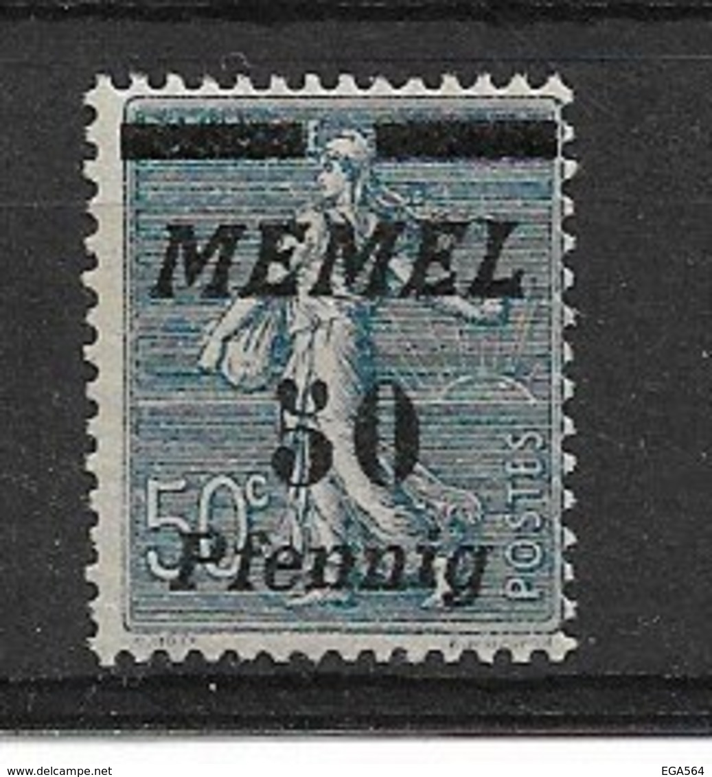 B 15 - MEMEL Poste 54 ** MNH De 1922 - Semeuse Surchargée 50P Sur 50c - - Neufs