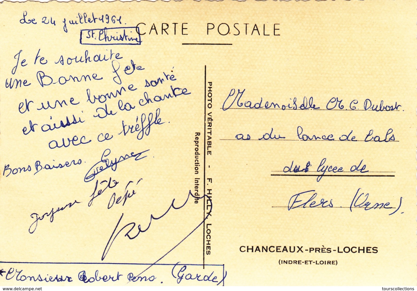 CPSM 37 @ CHANCEAUX Près LOCHES @ Le CHALET Des CHASSEURS En 1961 - Pavillon De Chasse - Autres & Non Classés