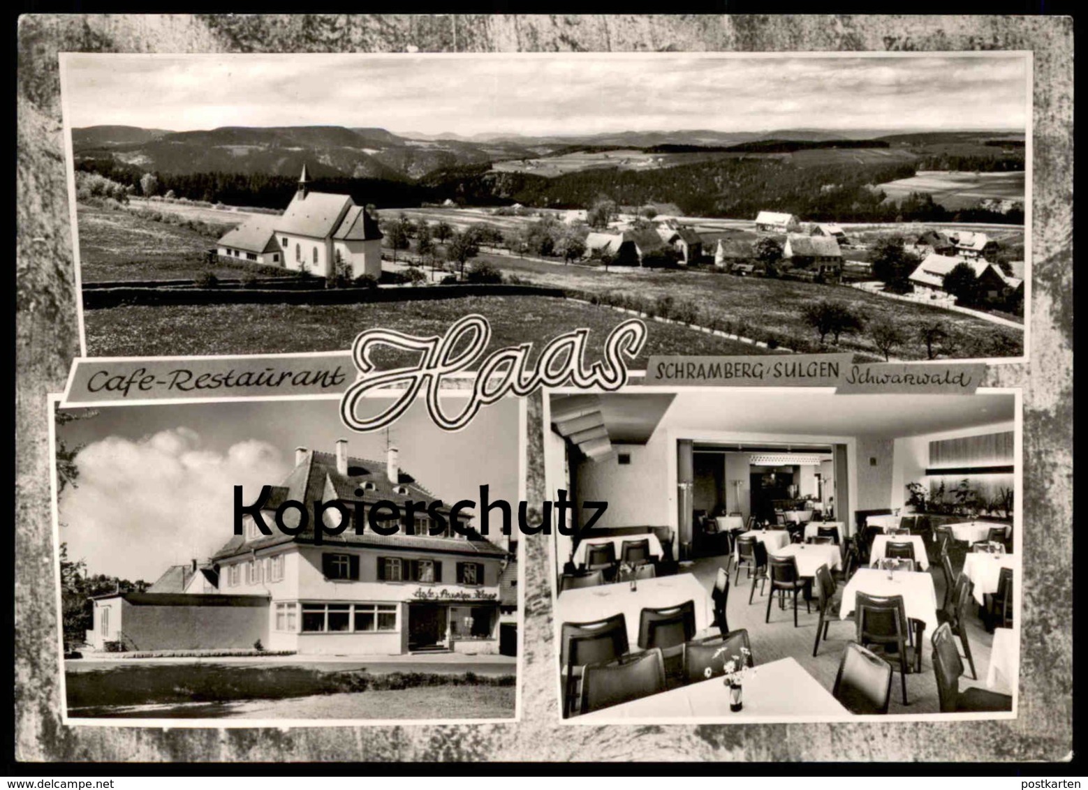 ÄLTERE POSTKARTE CAFE RESTAURANT HAAS SULGEN SCHRAMBERG Schwarzwald Black Forest Foret-Noire Ansichtskarte - Schramberg