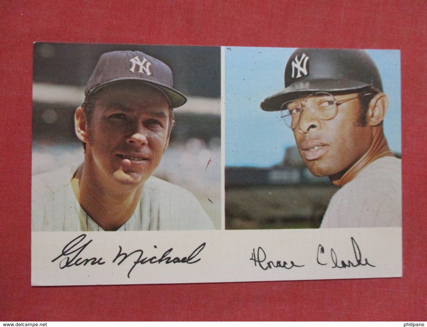 Baseball  NY Yankees   Horace Clarke & Gene Michael  1971 Clinic Schedule On Back > Ref   3600 - Baseball